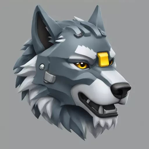 mecha wolf emoji