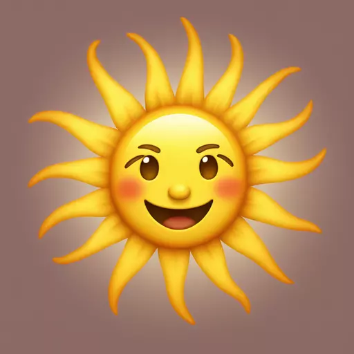 cheerful sun emoji