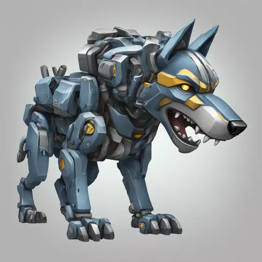 mecha wolf emoji