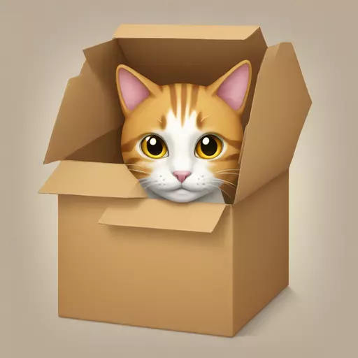 cat in a box emoji