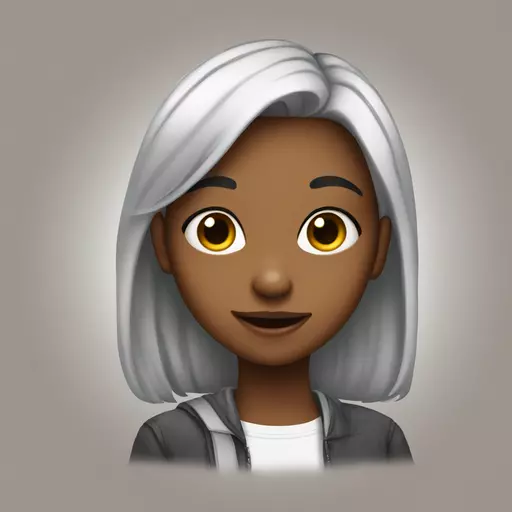 Comic version of a cute girl emoji