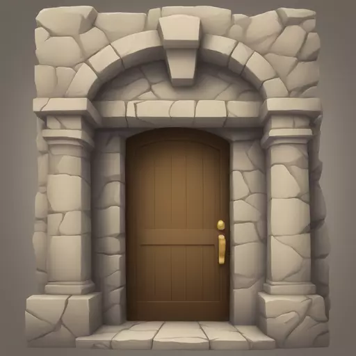 mine entrance, stone around the entrance, emoji