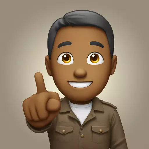 An emoticon with a proud expression making a gesture of self-encouragement emoji