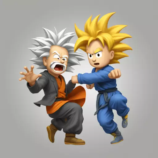 Goku fight einstein emoji