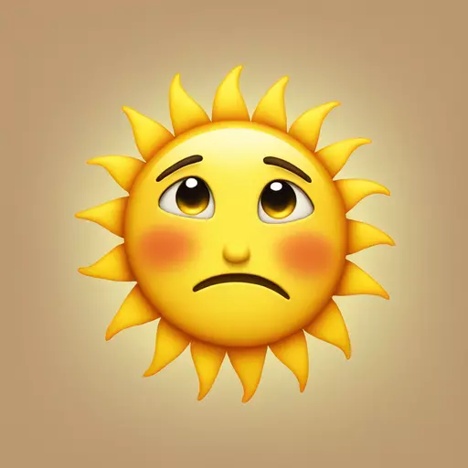 Sad Sun emoji