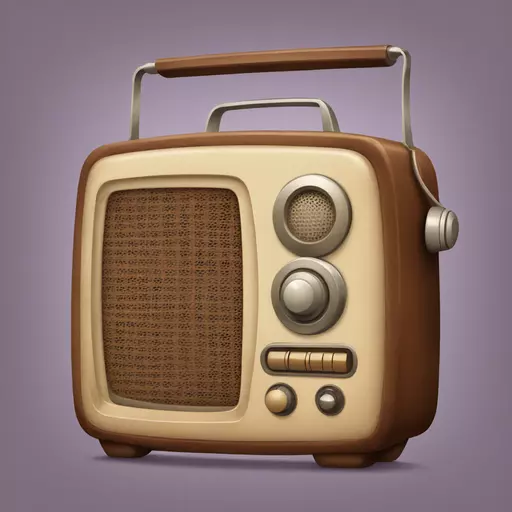 cartoon vintage radio emoji