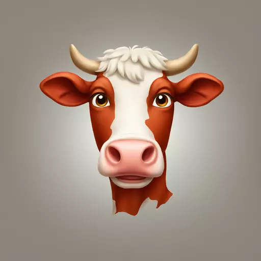 Red cow emoji
