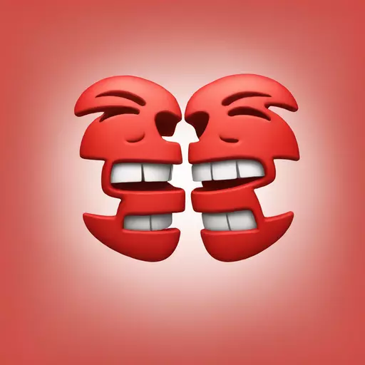 Double Happiness in red emoji