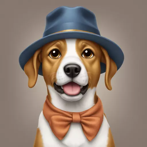 dog with hat emoji