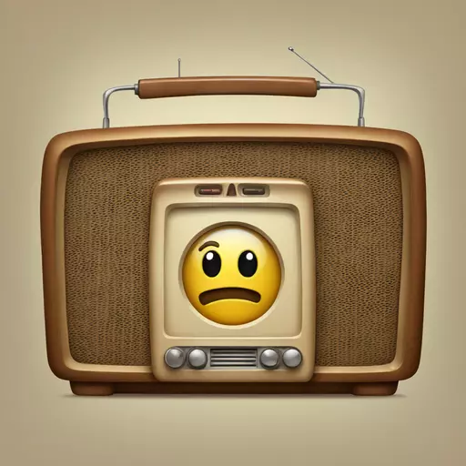 cartoon vintage radio emoji