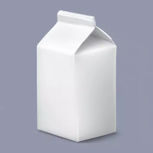 a wide open milk carton emoji