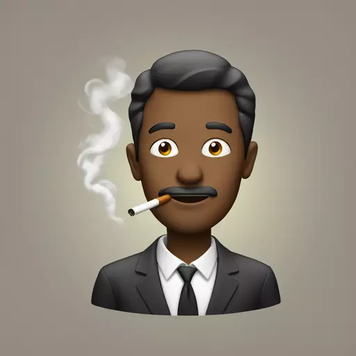 Man smoking emoji