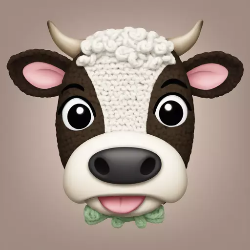 cow crochet emoji