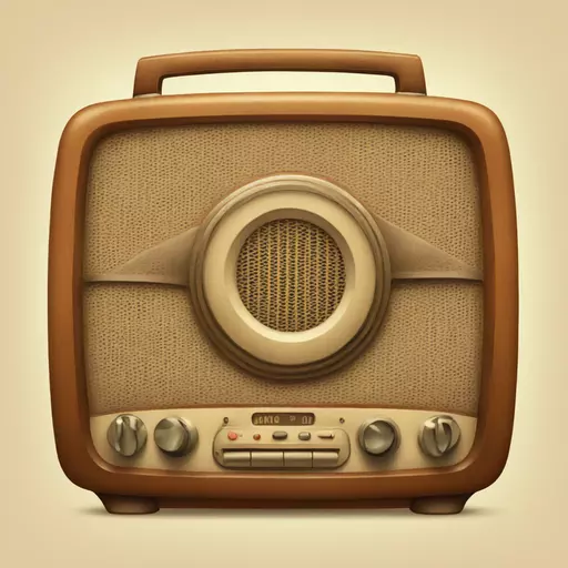 cartoon vintage radio emoji