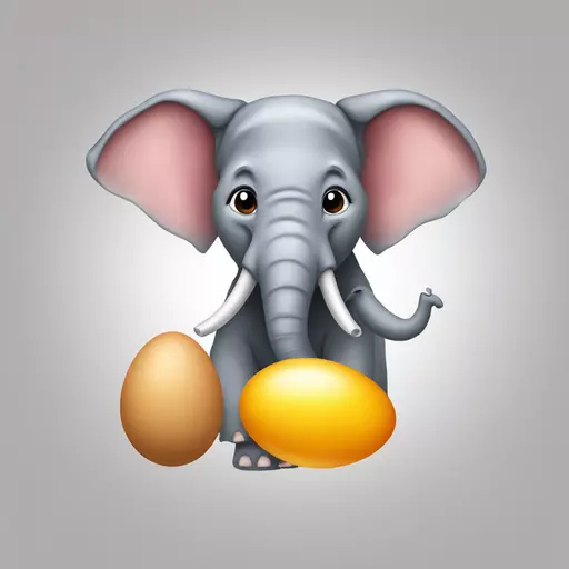 Ear, egg, elephant. E..e..E  emoji