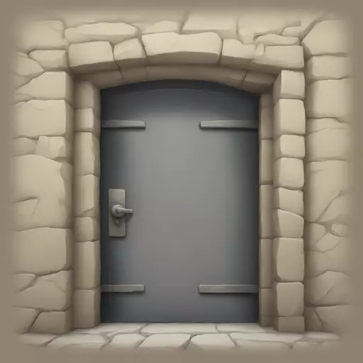 mine entrance, stone around entrance, open door emoji