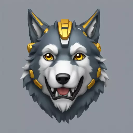 mecha wolf emoji