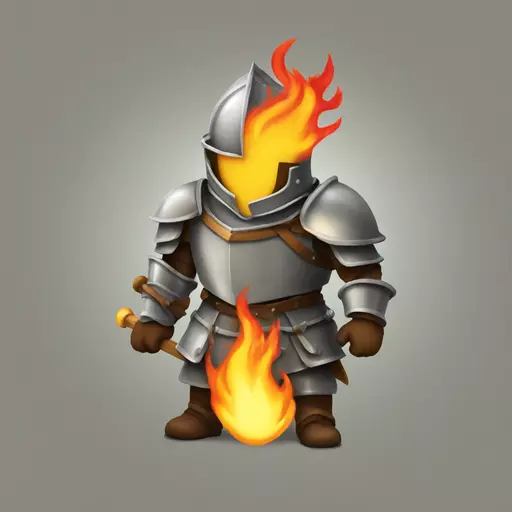 Flamming knight emoji