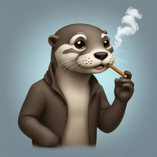otter smoking emoji