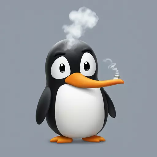 penguin smokeing emoji