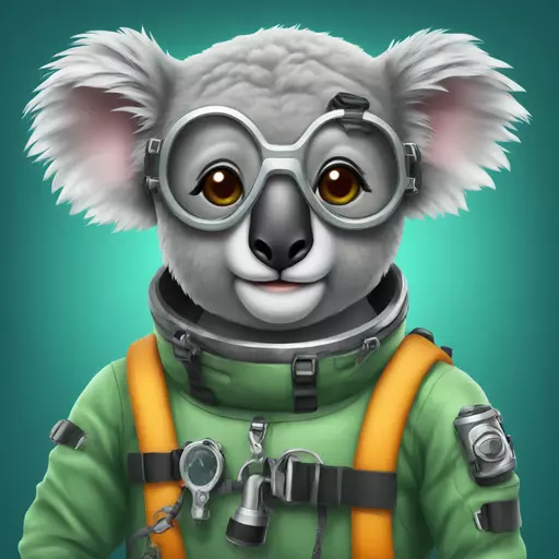 koala in diving suit emoji
