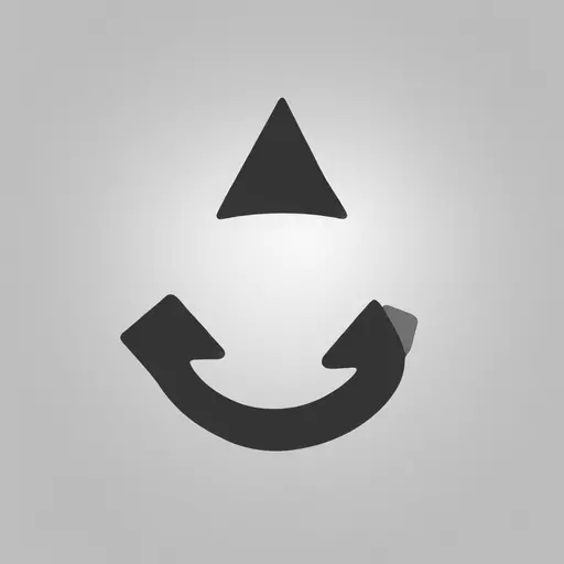 reload round arrow icon, bw style emoji