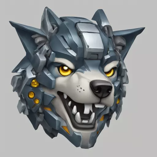 mecha wolf emoji