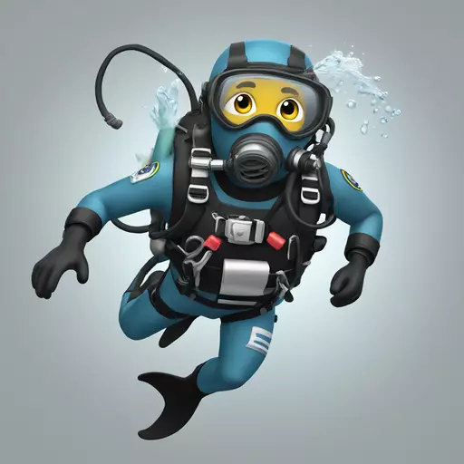 wolfy scuba diving emoji