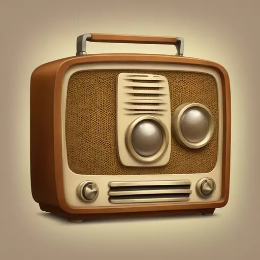 cartoon vintage radio emoji