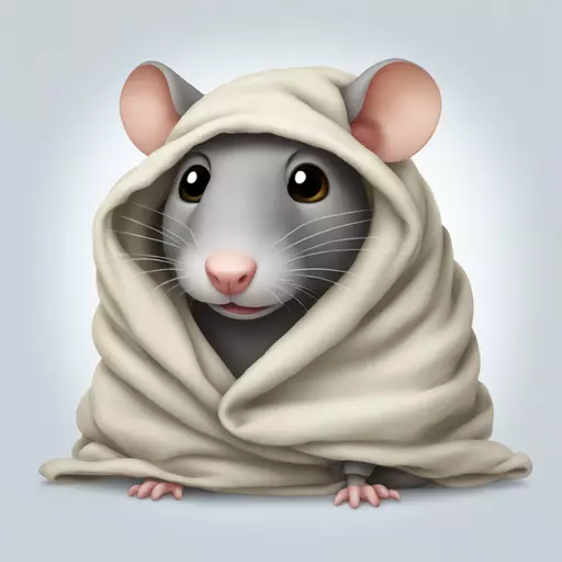 a rat in a blanket emoji