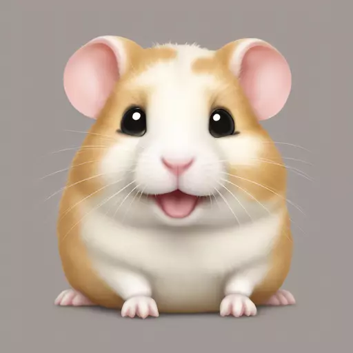 happy cream color syrian hamster emoji