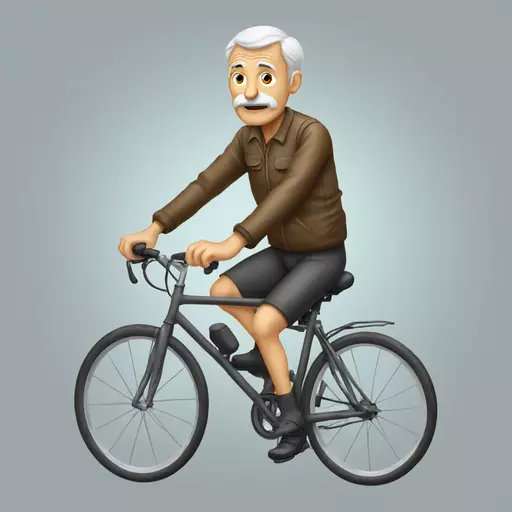 old man cyclist emoji
