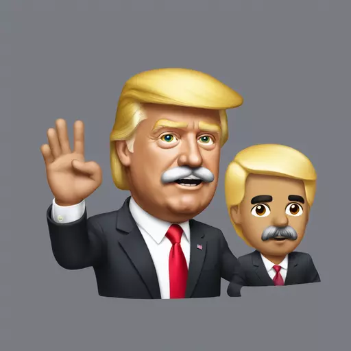 Nicolás maduro fusiones with Donald Trump emoji