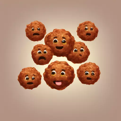 Cute meatballs emoji