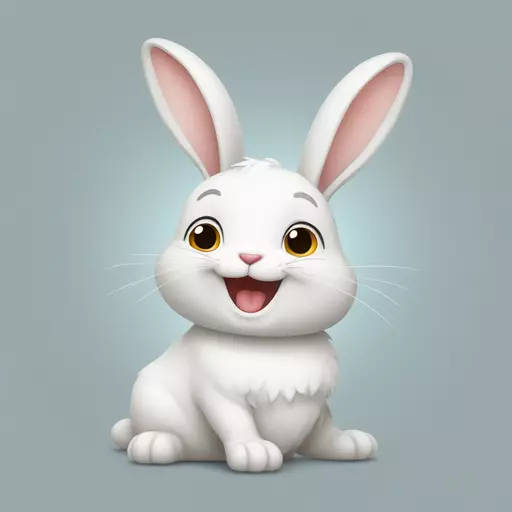 Happy rabbit emoji