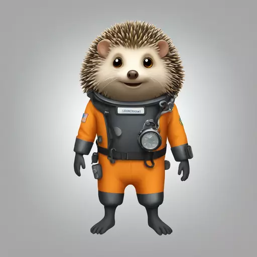 hedgehog in diving suit emoji