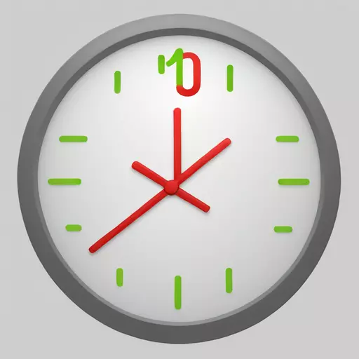 Android 4.3 Clock App With red line  emoji