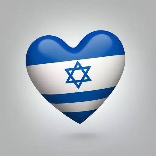 heart with the flag of Israel emoji
