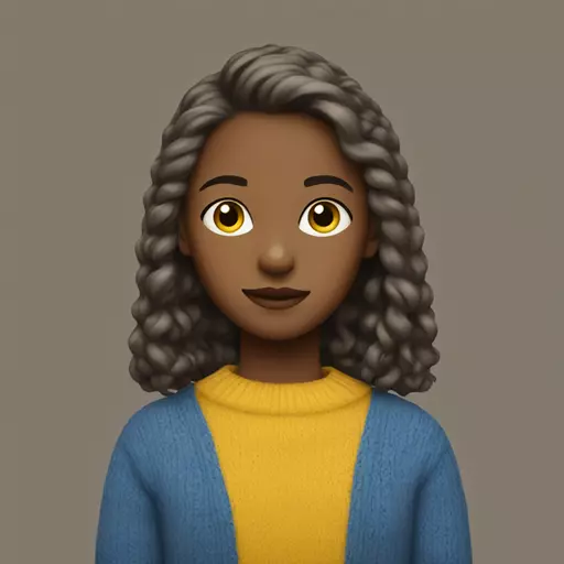 girl in blue and yellow sweater emoji
