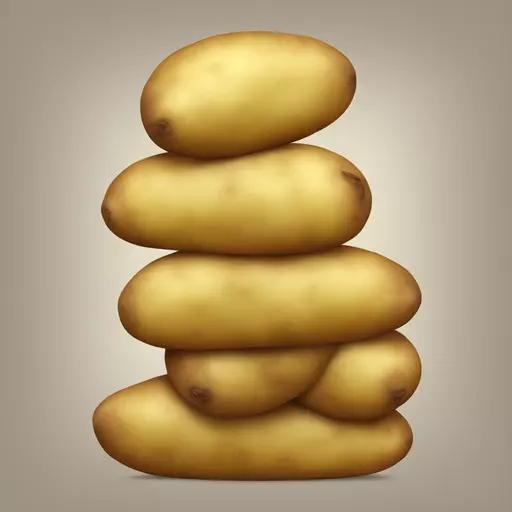 A stack of potatoes emoji