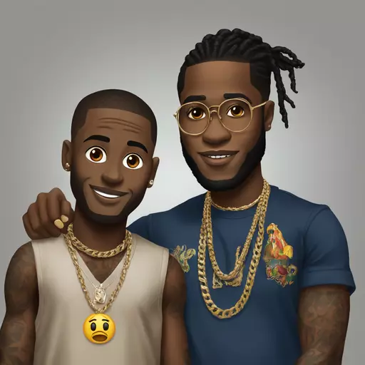 Davido and burna boy  emoji