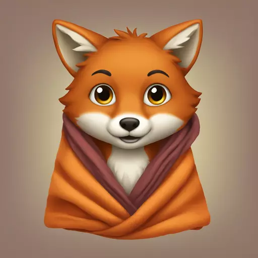 fox in blanket emoji