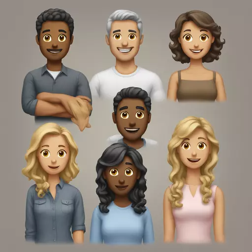 1 man with 5 women emoji