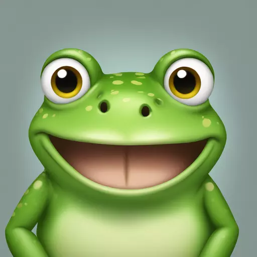 Frog smiling  emoji