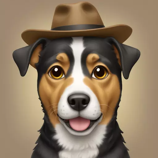 dog with hat emoji