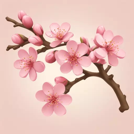Japan style blossom emoji