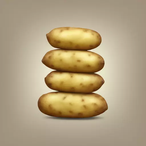 A stack of potatoes emoji