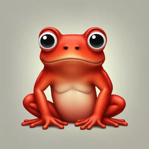 sad red frog emoji