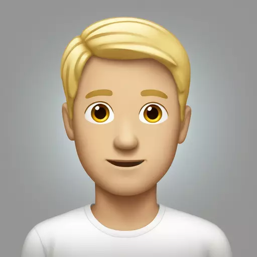 white male, short upstanding hair emoji