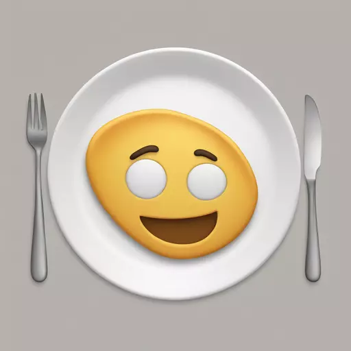 a cartoon plate viewed from the side emoji